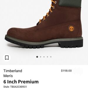 Timberland Men's Dark Brown Nubuck Waterproof Boots